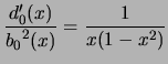 $\displaystyle \frac{d_0'(x)}{{b_0}^2(x)} = \frac{1}{x(1-x^2)}$