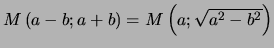 $ M \left( a-b ; a+b \right) = M \left( a ; \sqrt{a^2-b^2} \right)$